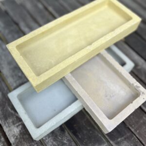Stone cast Cement concrete organiser trays